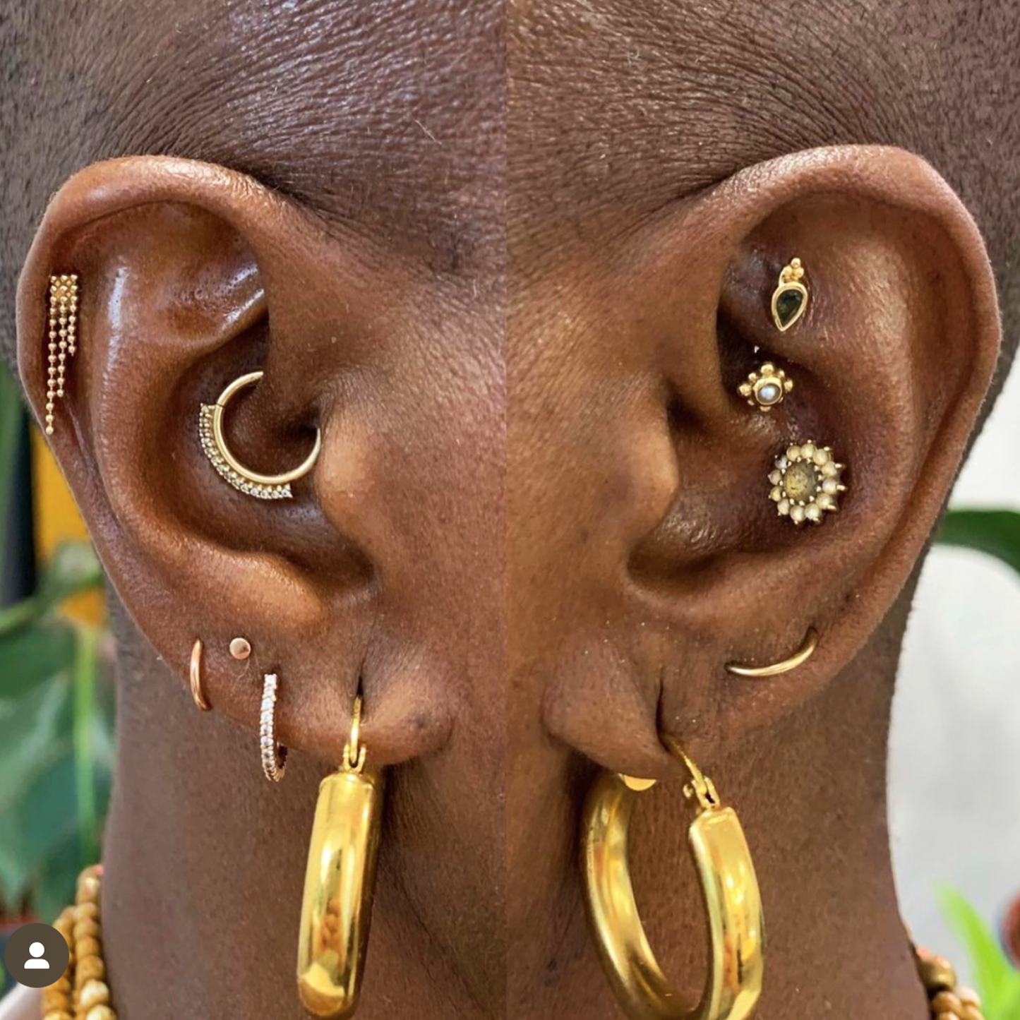 Beaded Pear Curved Barbell