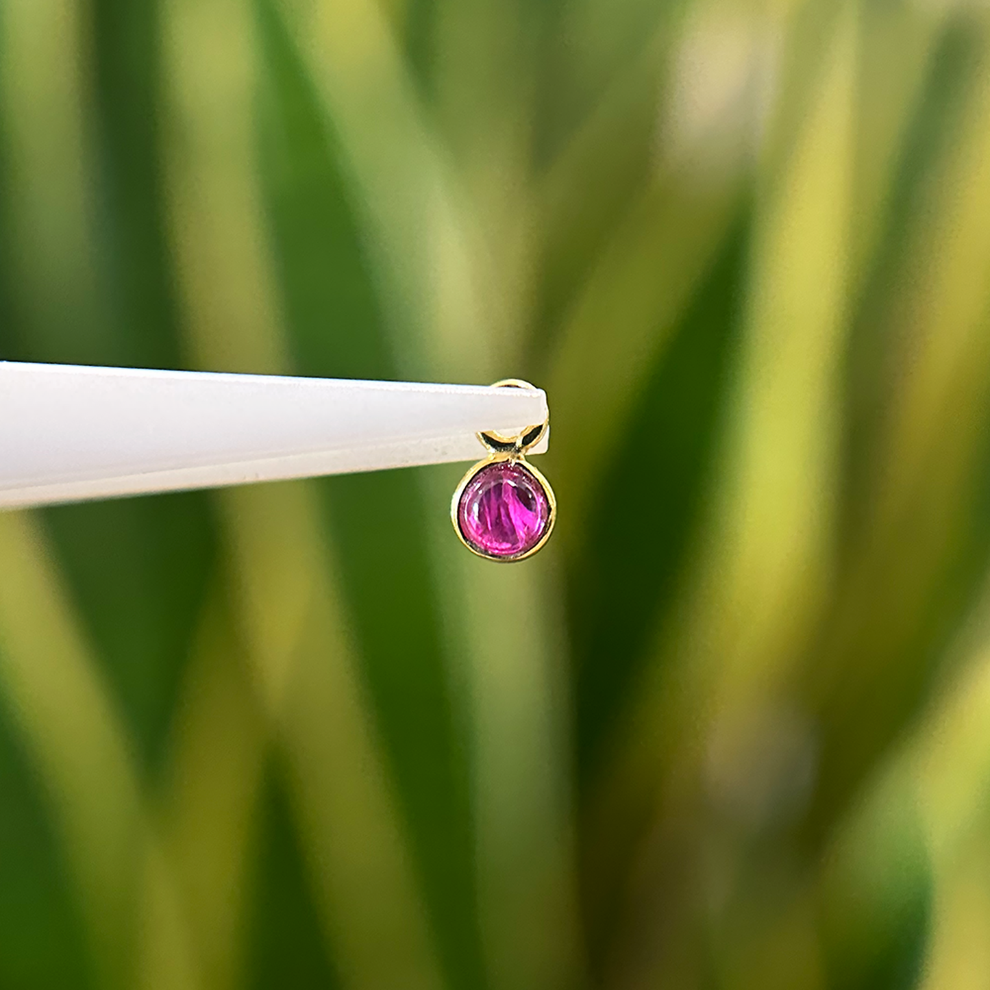 Mini Round Ruby Charm