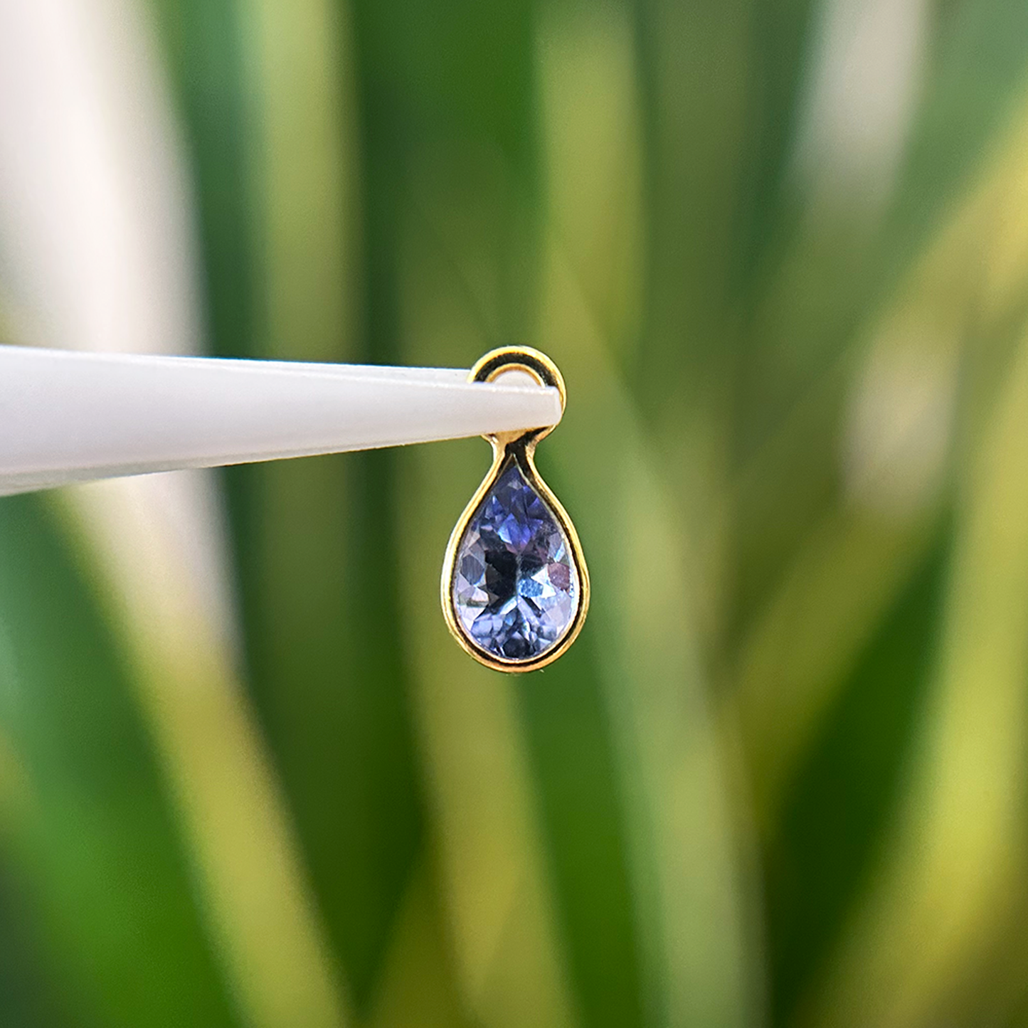 Tanzanite Teardrop Charm