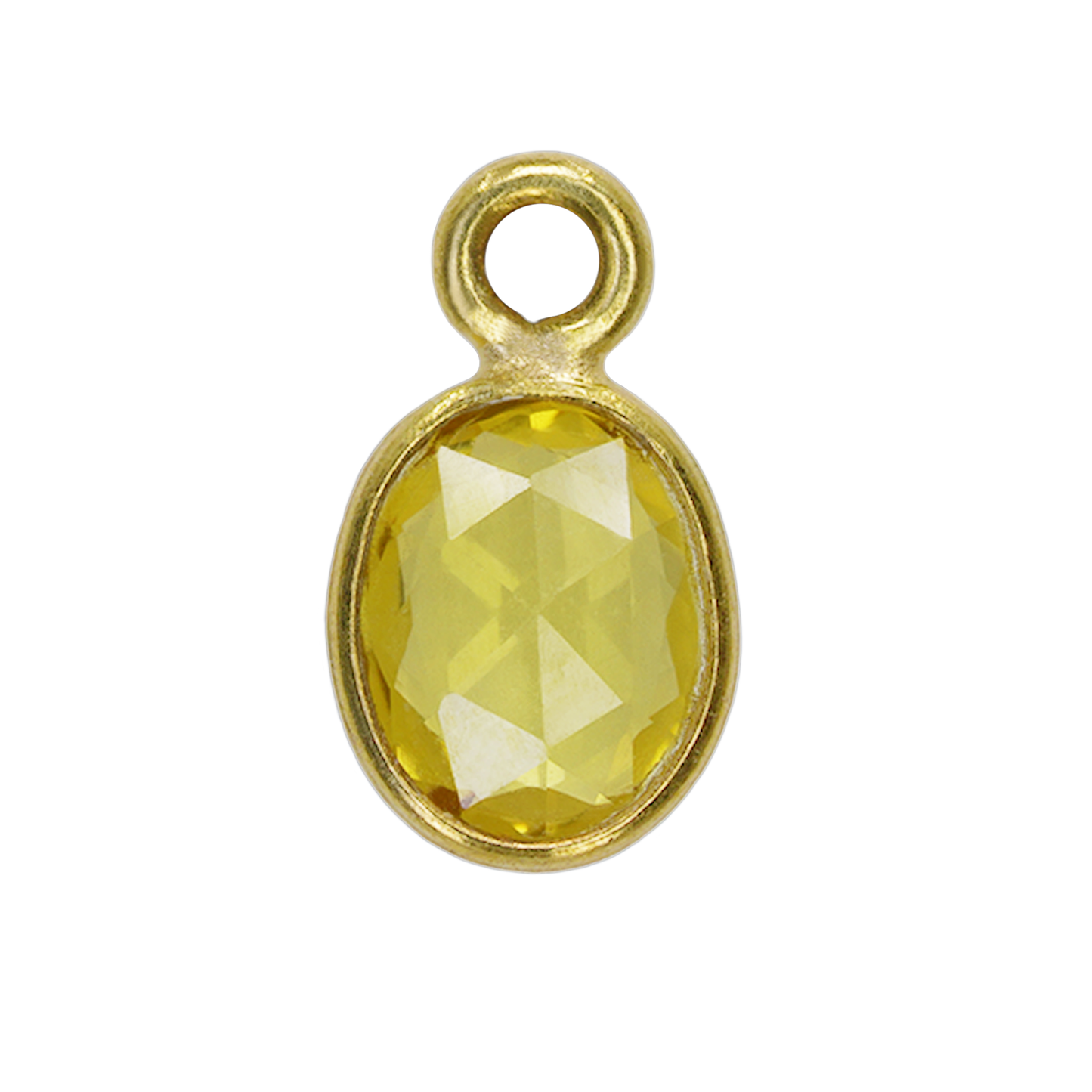 Oval Yellow Sapphire Charm