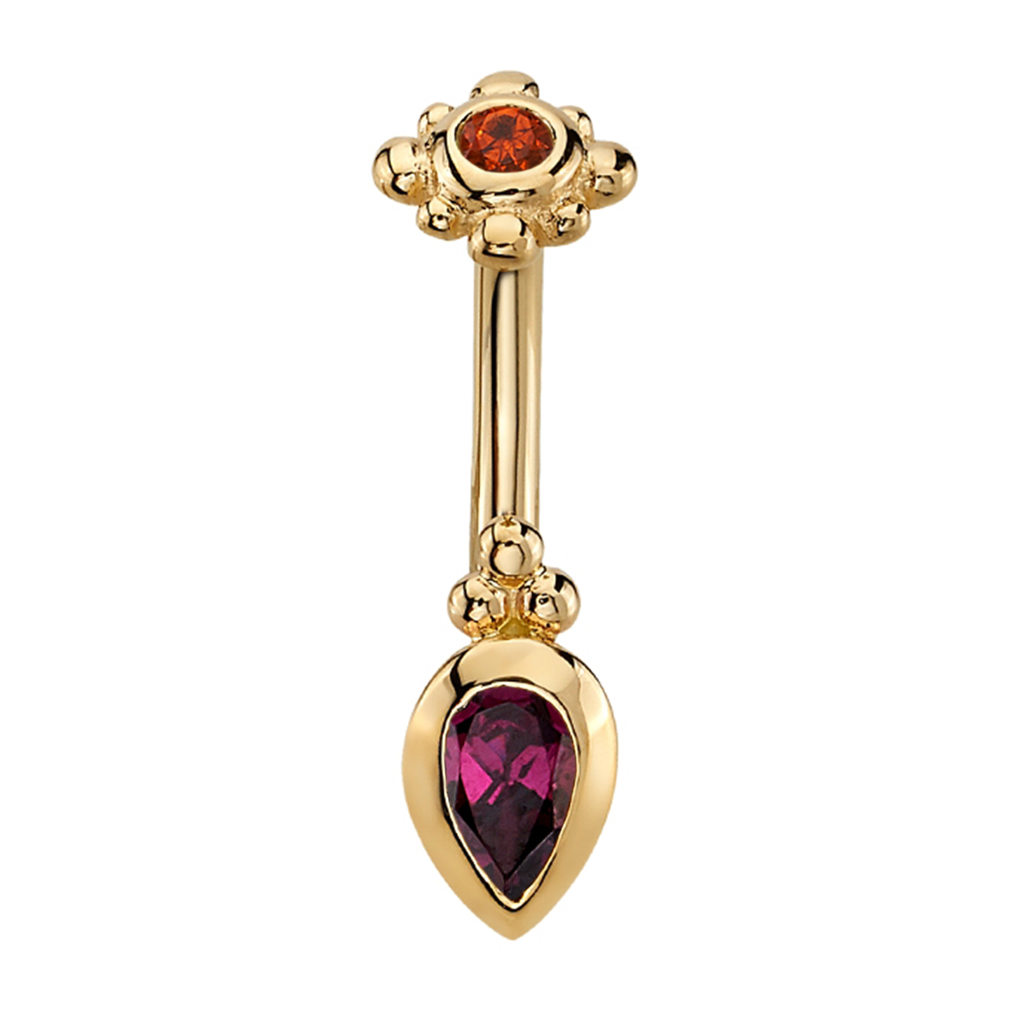 Beaded Pear Curved Barbell