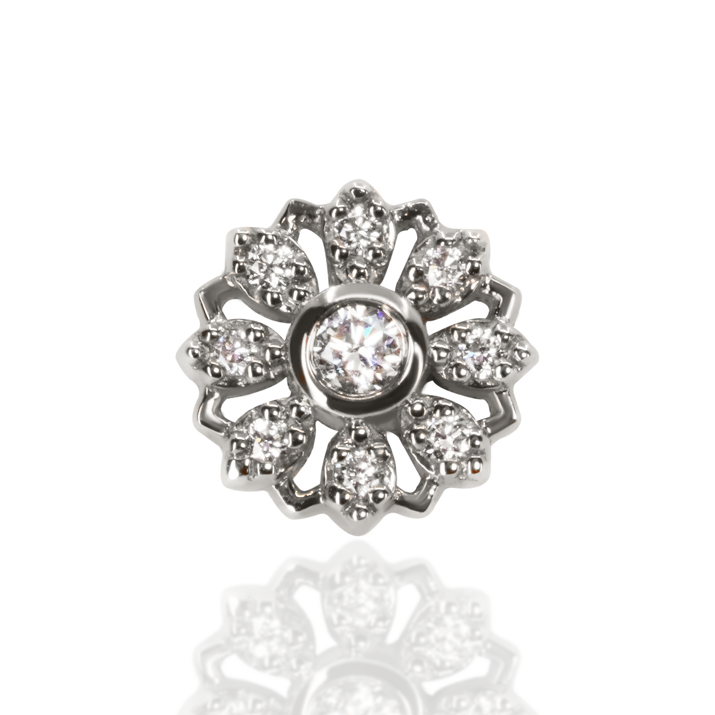 Rosette with Diamond Threaded End