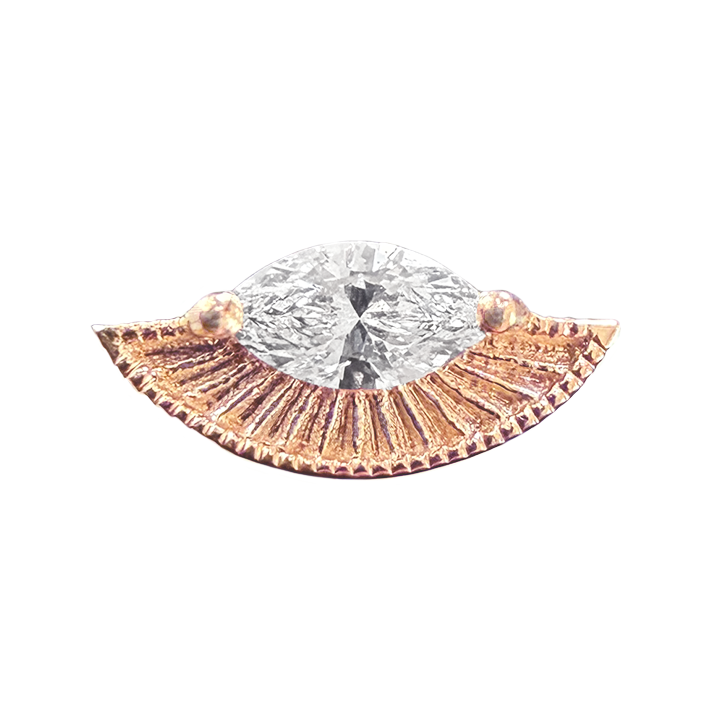 Mini Marquise Fan Threaded End