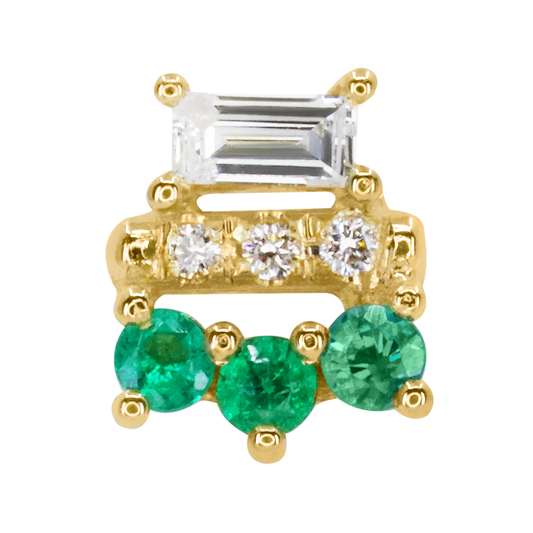 Baguette Emerald Lace Threaded End