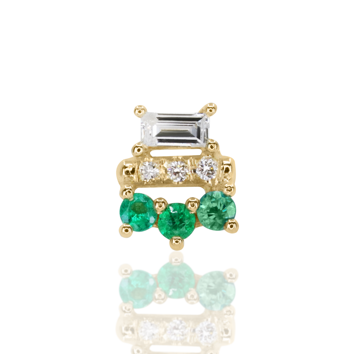 Baguette Emerald Lace Threaded End