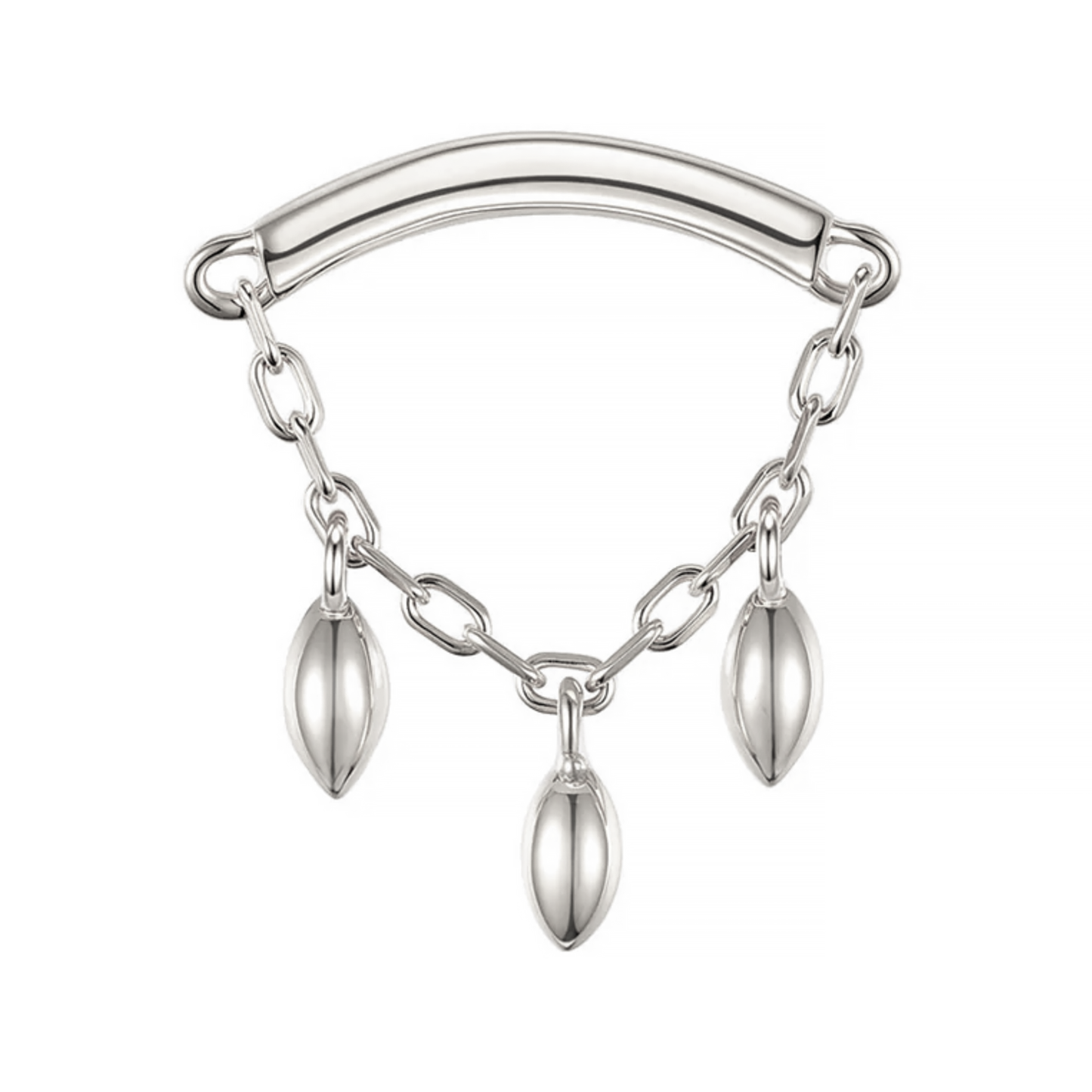 Dripping Marquise Bar Threadless End