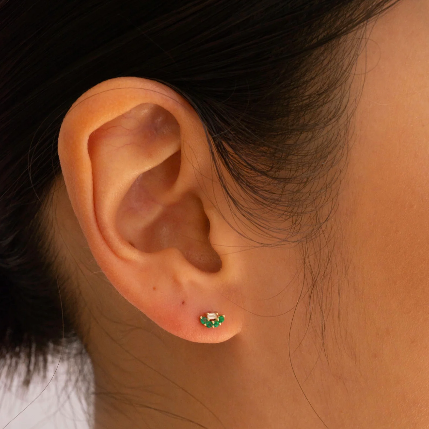 Mini Baguette Emerald Lace Threadless End