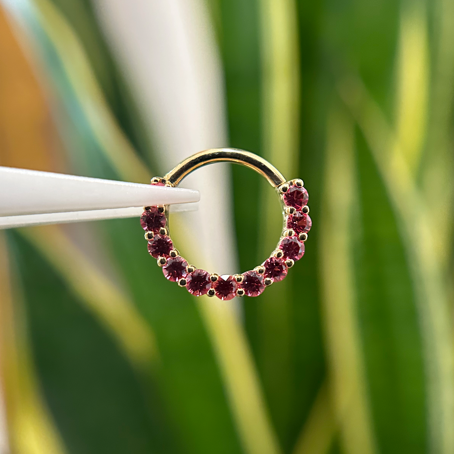 2mm Gemstone Oaktier Hinge Ring