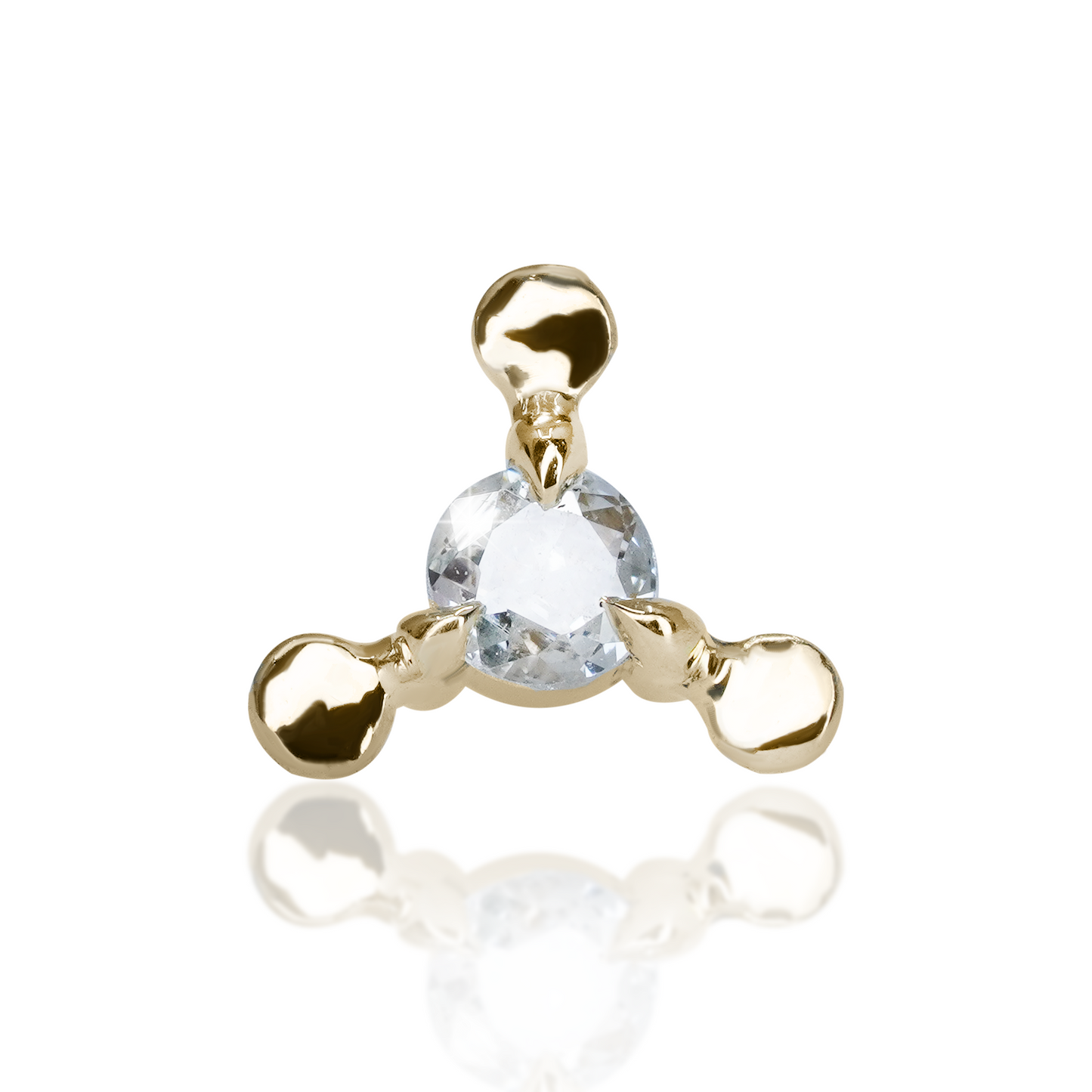 Nijmeh Stud in Assorted Gemstones Threaded End