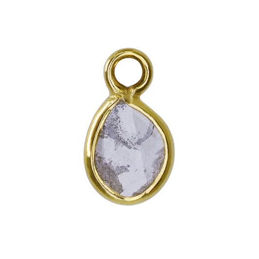 Salt & Pepper Diamond Slice Charm