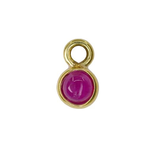 Mini Round Ruby Charm