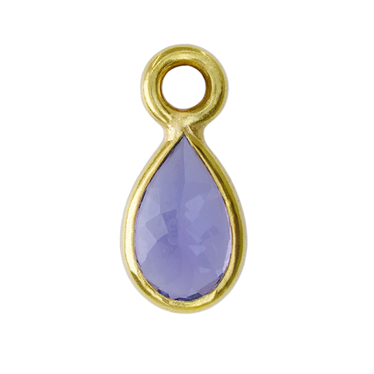 Tanzanite Teardrop Charm
