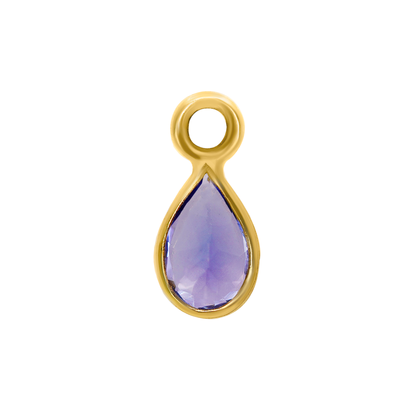 Tanzanite Teardrop Dangle Charm