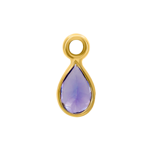 Tanzanite Teardrop Dangle Charm