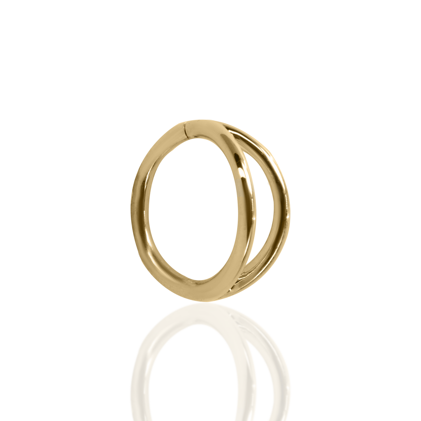 Gold Bogo Double Seam Ring | 18ga