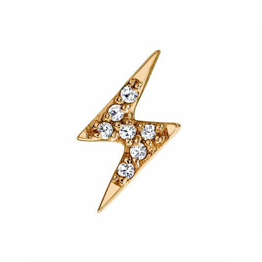 Pavé Diamond Lightning Bolt Threaded End