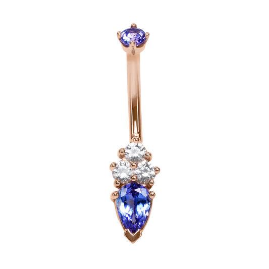 Little Tracy Curved Barbell with Tanzanite