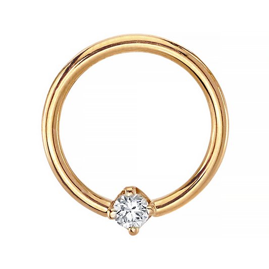 Prong Set Diamond Seam Ring