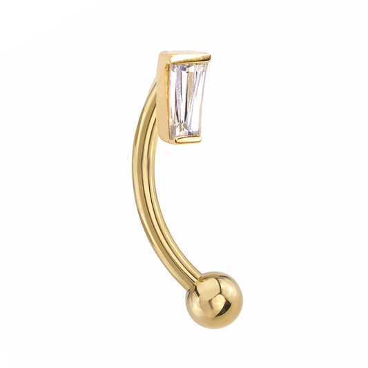 Tapered Baguette Curved Barbell
