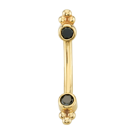 Black Diamond Tri Bead Curved Barbell
