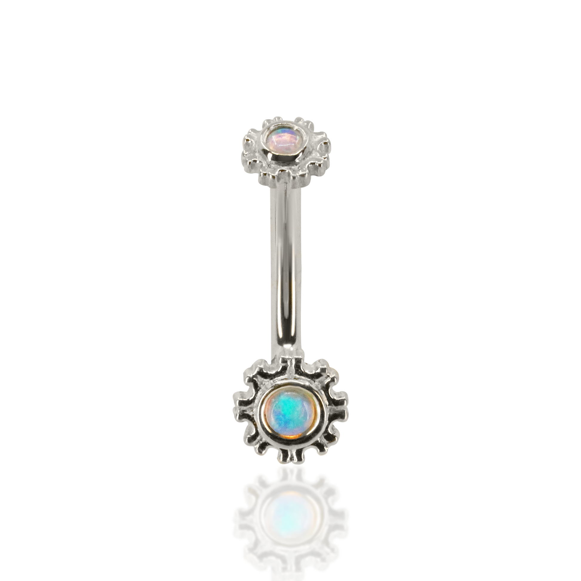 Firenze with Opal J-Curve Barbell | 16 Gauge, 5/16