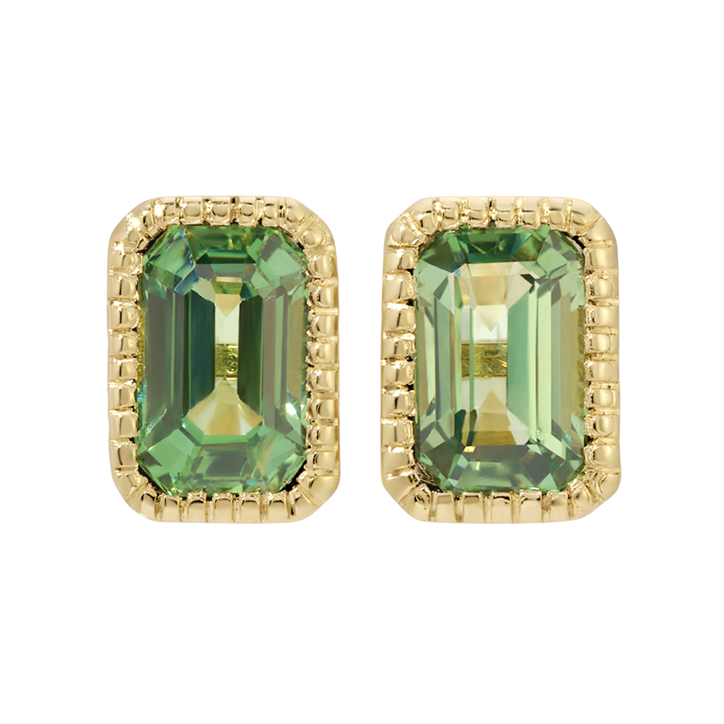 Green Sapphire Wisp Earrings