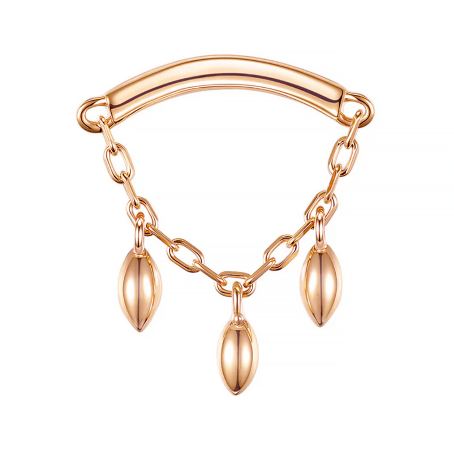 Dripping Marquise Bar Threadless End