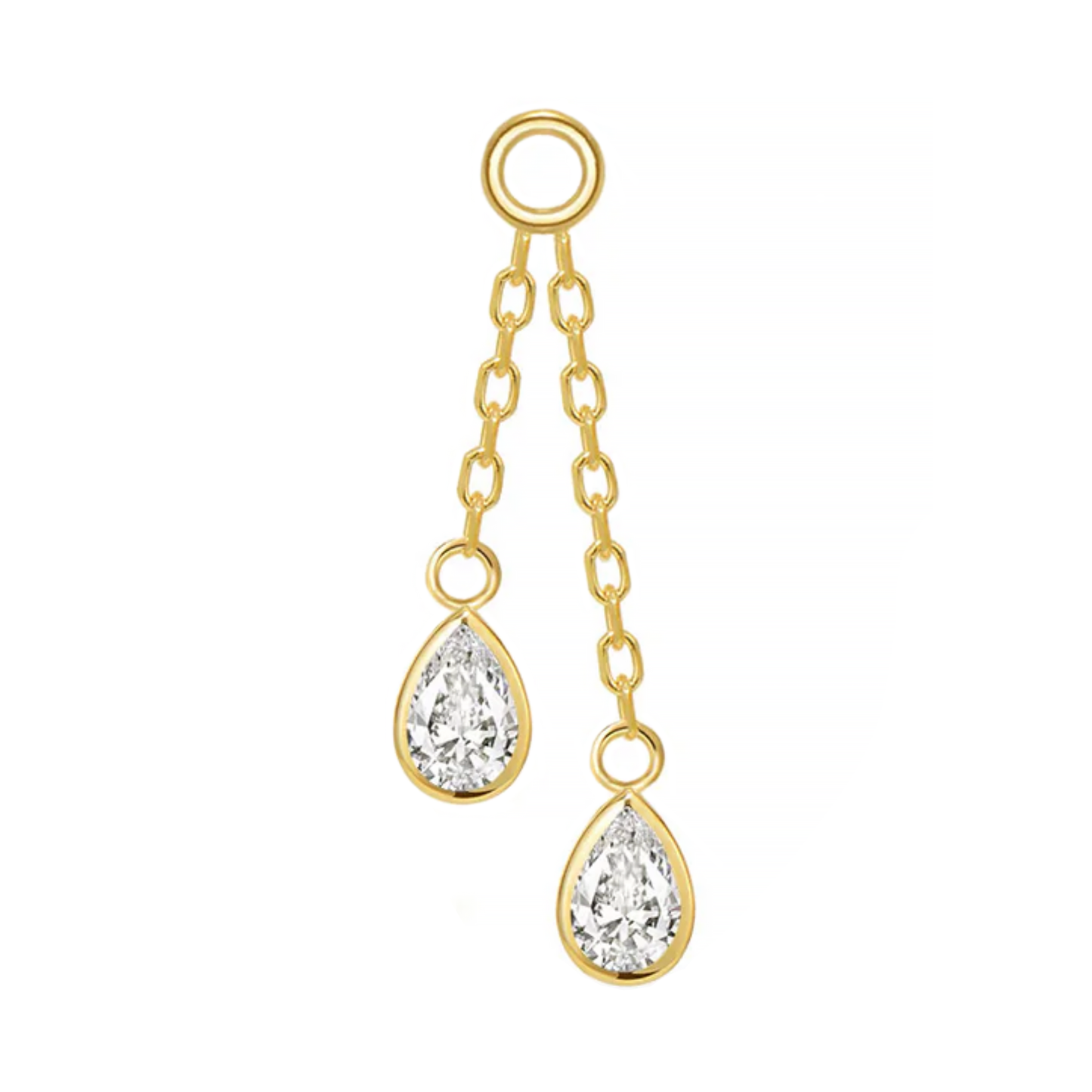 Double Pear Diamond Dangle