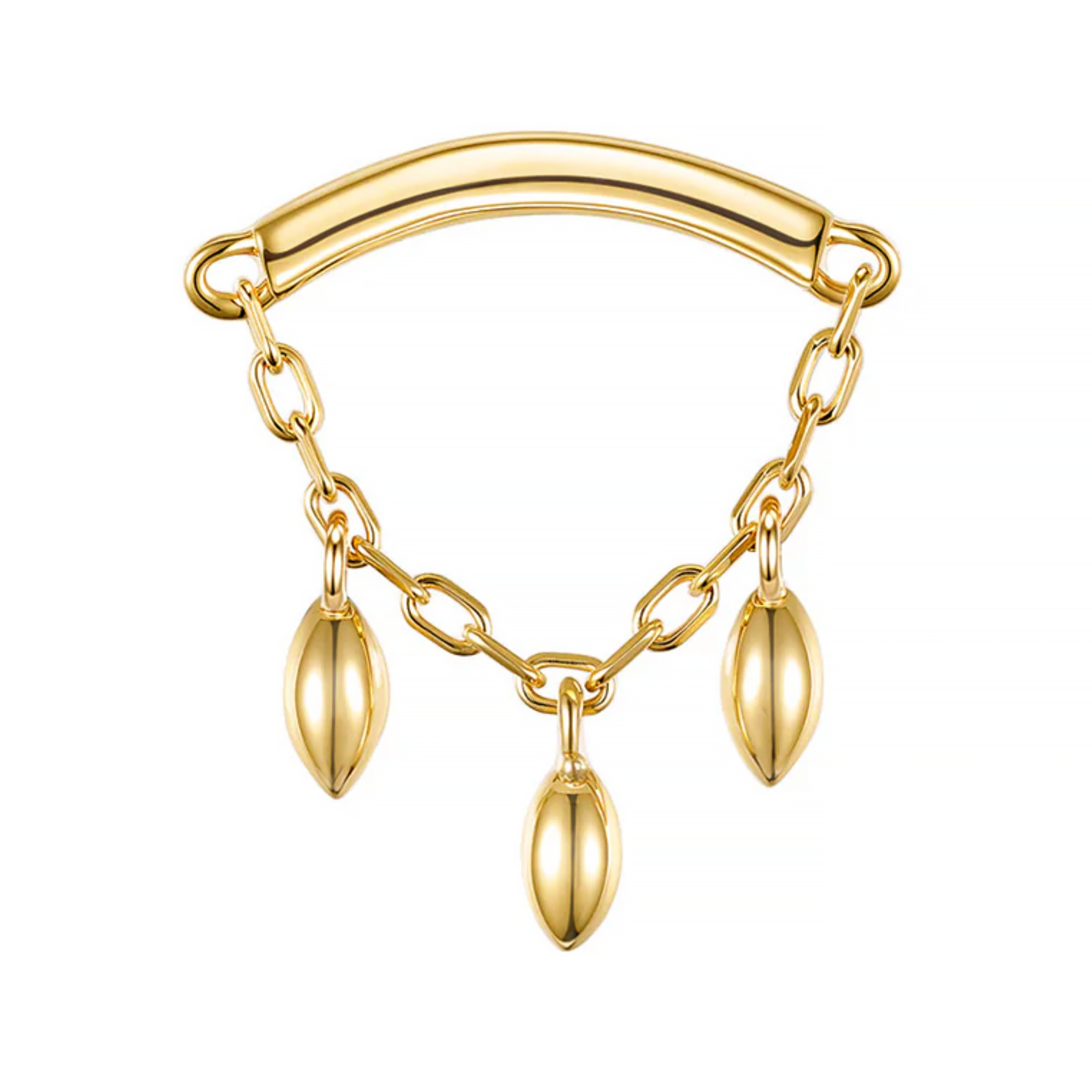 Dripping Marquise Bar Threadless End