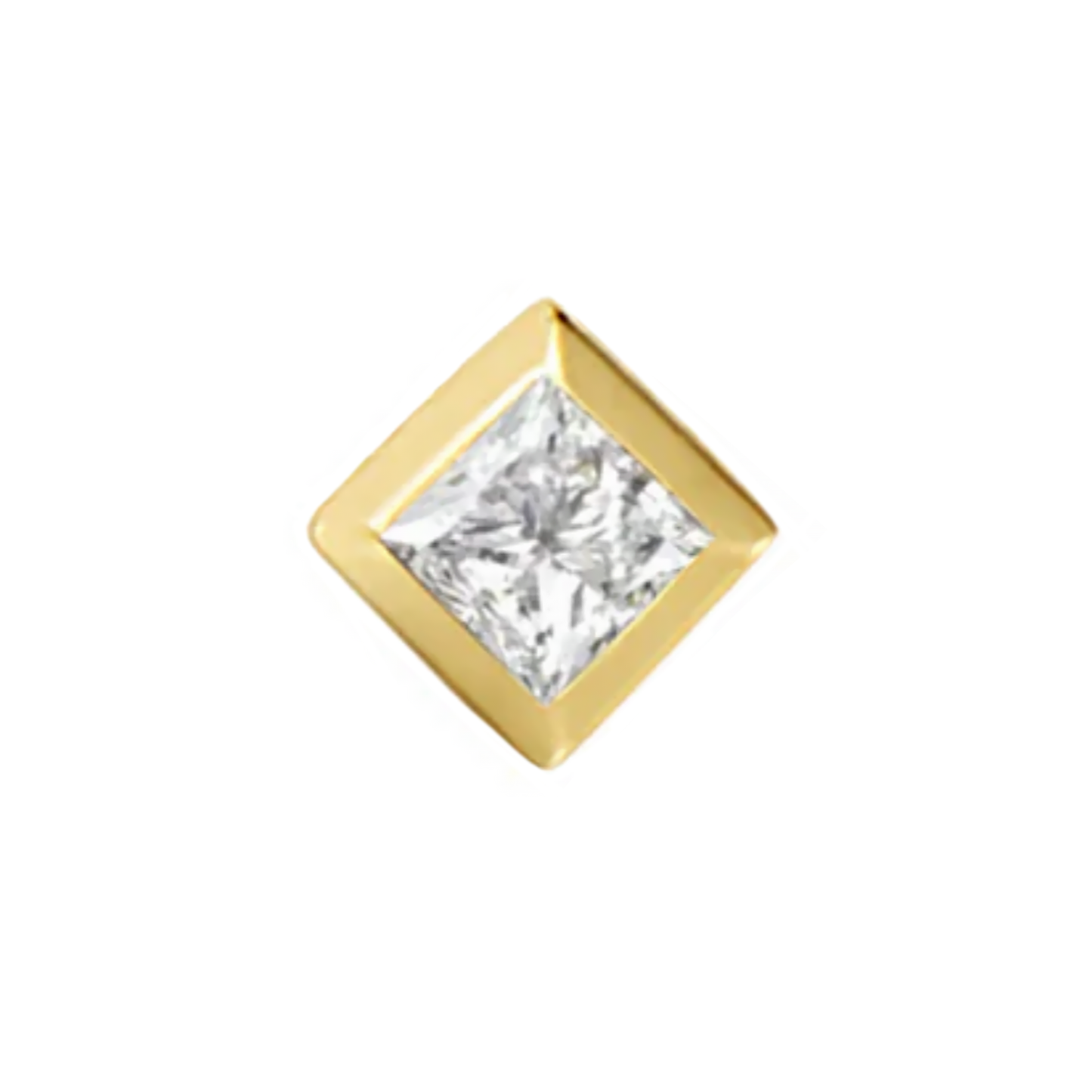 Princess Cut Diamond Bezel Threadless End