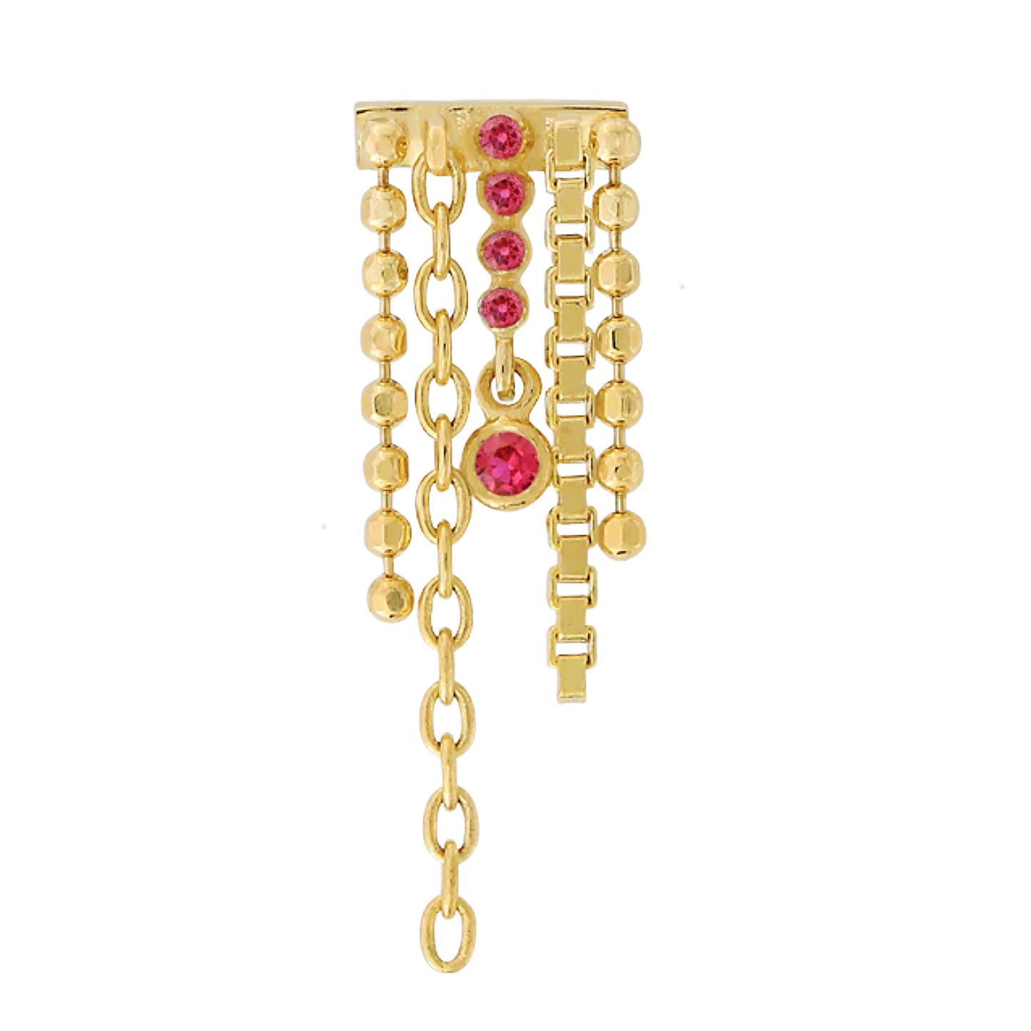 Bada Boom Threadless End with Rubies