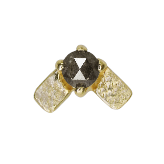 Salt & Pepper Diamond Chevron Threadless End