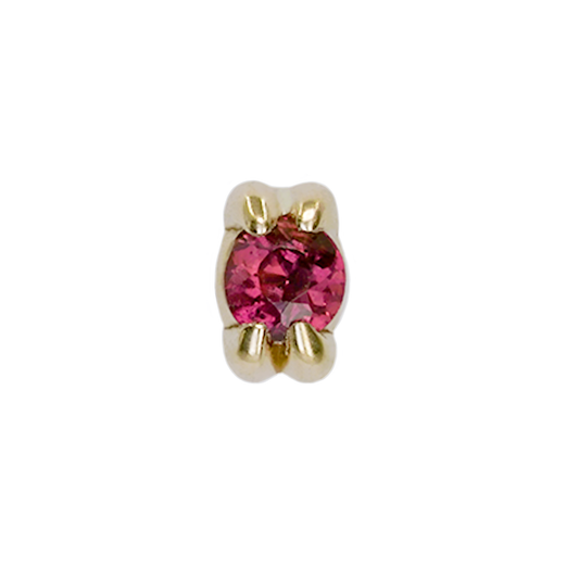 Red Sapphire Dot Threadless End