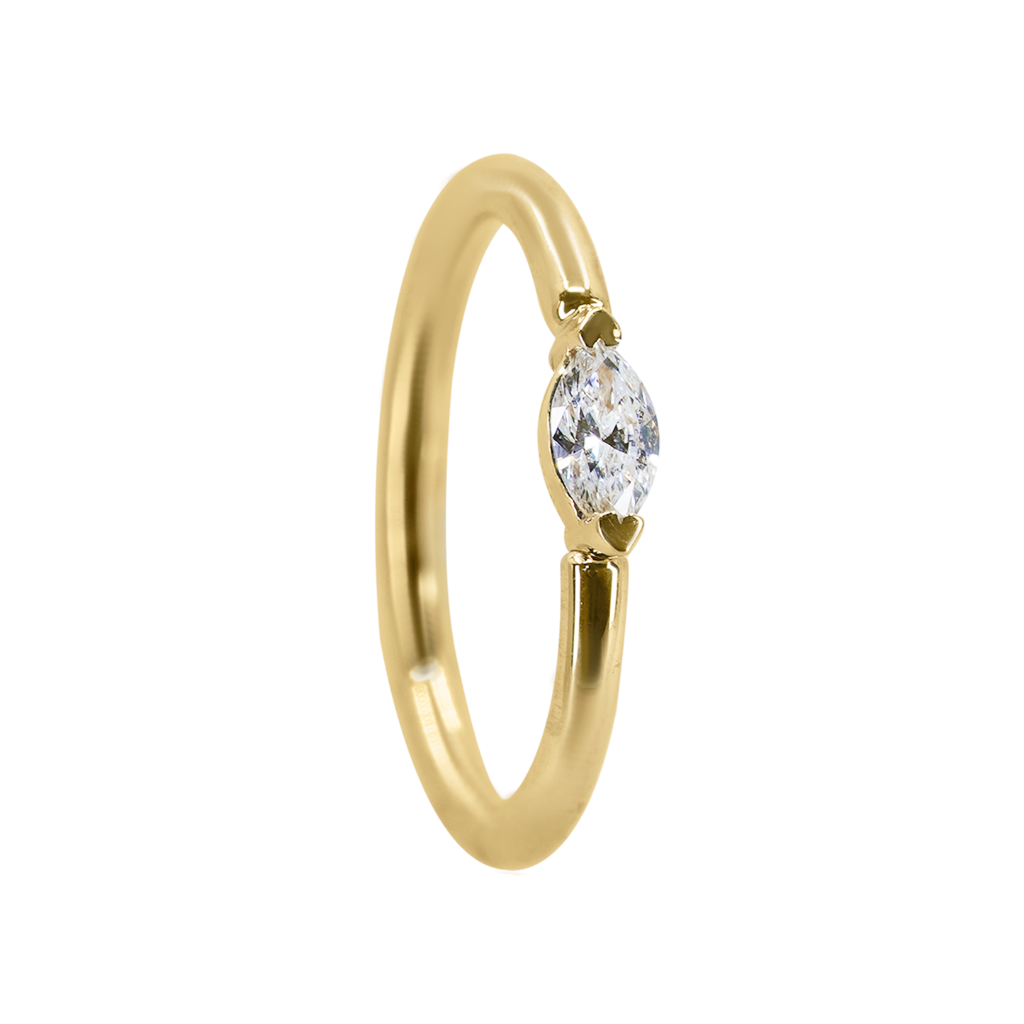 Marquise Diamond V-Prong Seam Ring