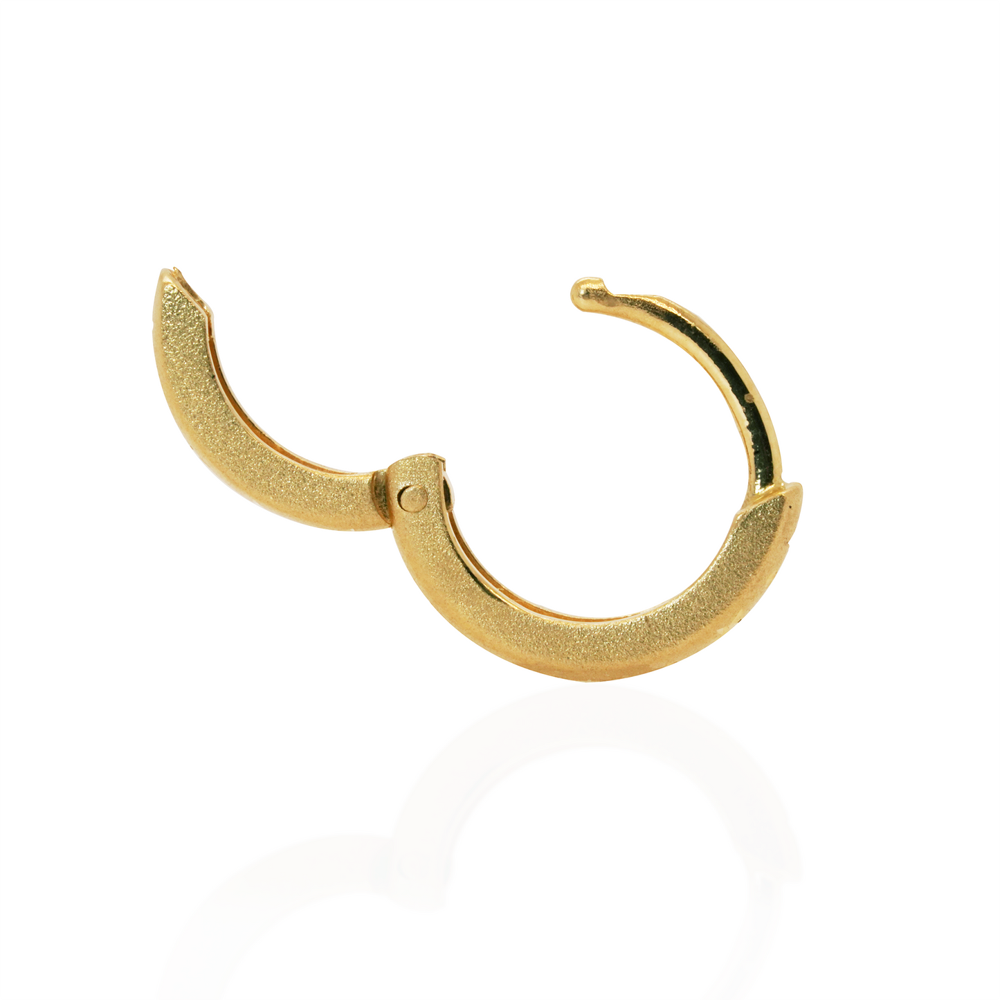 14k Slim Celestial Hoop Clicker Huggie Earrings - PAIR